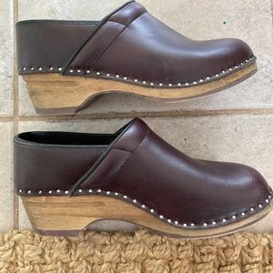 Troentorp Wooden Clogs Dark Purple 39